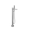 Baril Floor-mounted tub filler with hand shower