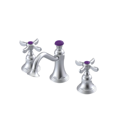 Rubinet Widespread Lav. Set. (less drain) Satin Chrome