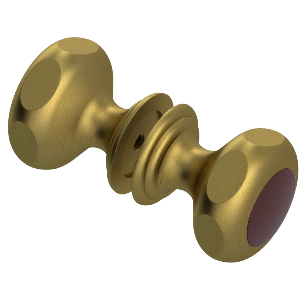Rubinet Shower Door Knob (set) Antique Brass Matt