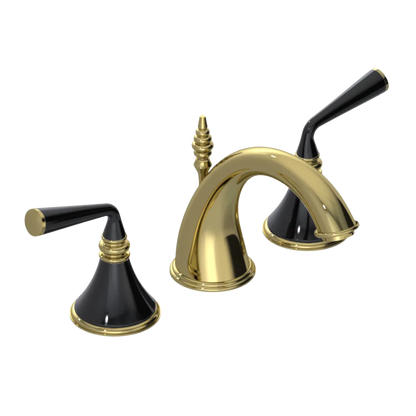 Rubinet Widespread Lav. Set. (less drain) Natural Brass