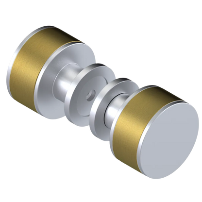 Rubinet Shower Door Knob (set) Satin Chrome