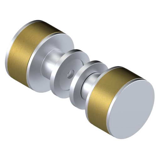 Rubinet Shower Door Knob (set) Satin Chrome