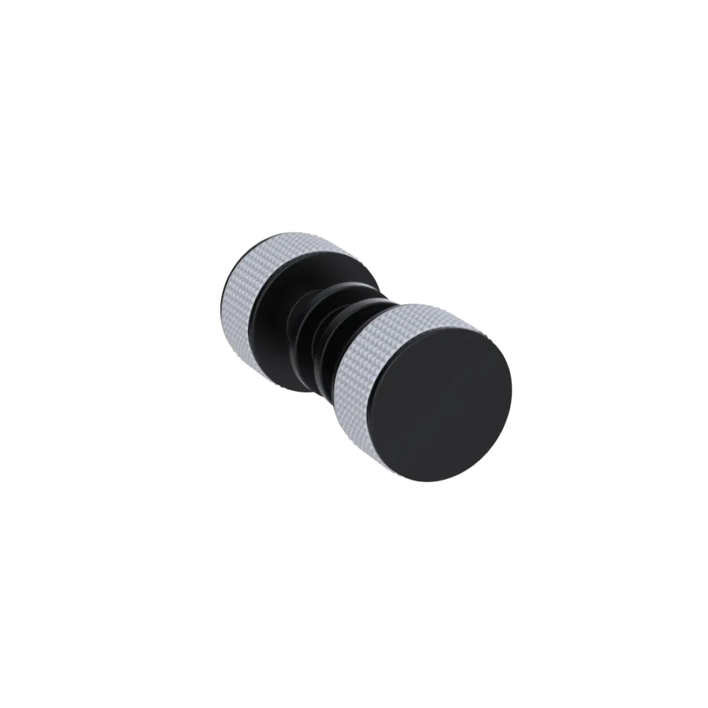 Rubinet Shower Door Knob (set) Matt Black