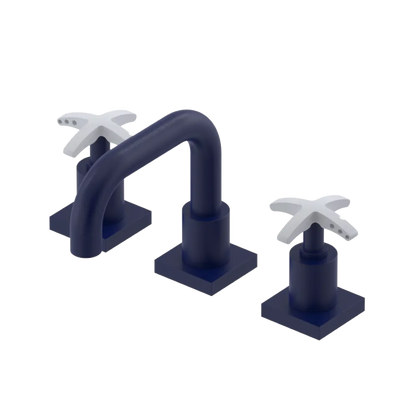 Rubinet Widespread Lav. Set. with Genesis spout (less drain) Midnight Blue