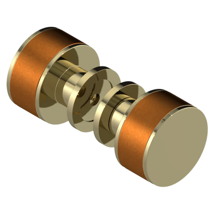 Rubinet Shower Door Knob (set) Natural Brass