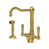 ROHL Acqui Two Handle Kitchen Faucet With Side Spray