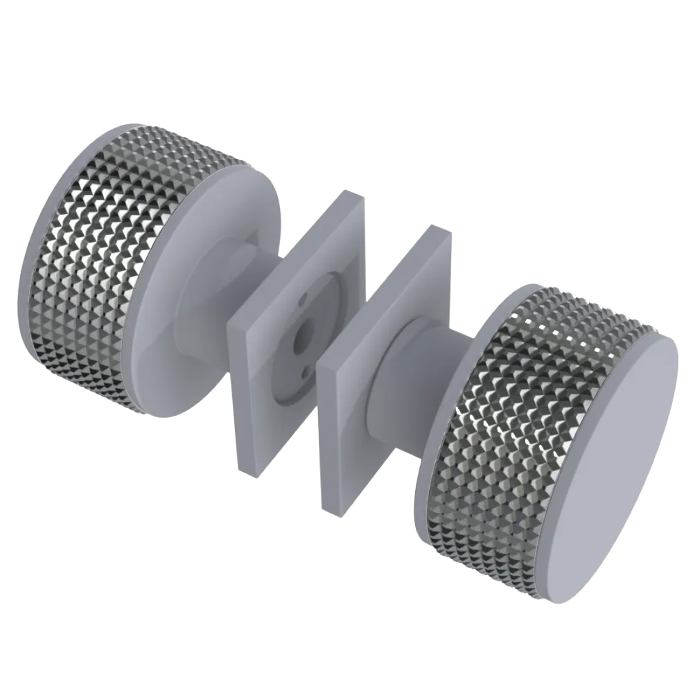 Rubinet Shower Door Knob (set) Matt White