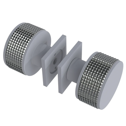 Rubinet Shower Door Knob (set) Matt White