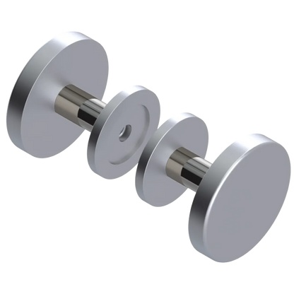 Rubinet Shower Door Knob (set) Satin Chrome