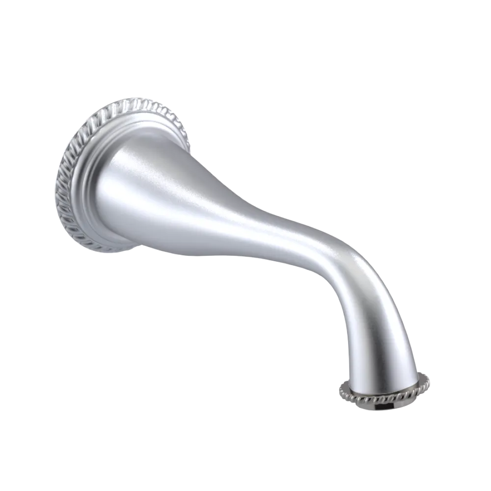 Rubinet Tub Filler Spout Wall Mount Satin Chrome