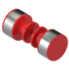 Rubinet Shower Door Knob (set) Red