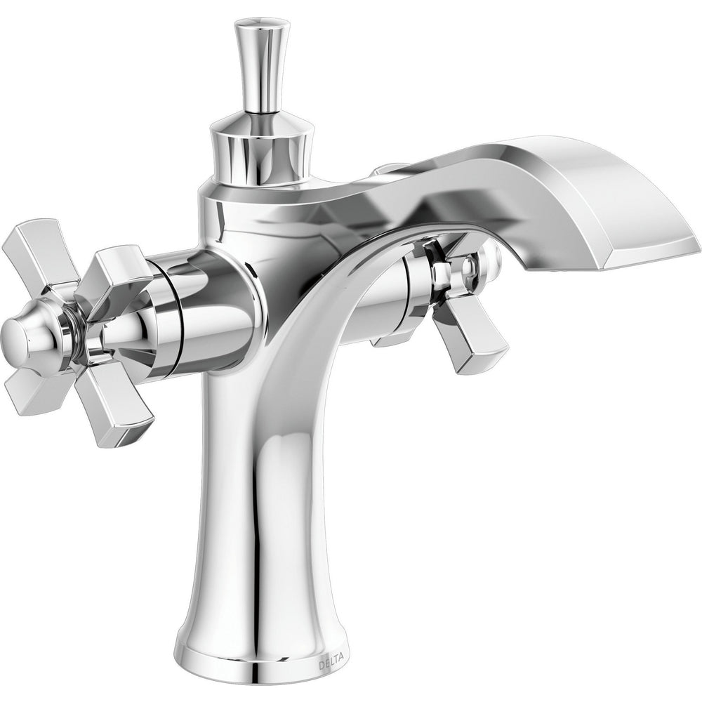 Dorval Single Hole Monoblock Bathroom Faucet - Champagne Bronze/Porcelain