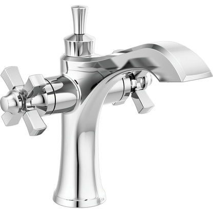 Dorval Single Hole Monoblock Bathroom Faucet - Champagne Bronze/Porcelain