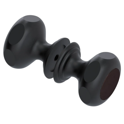Rubinet Shower Door Knob (set) Matt Black