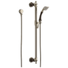 Charlotte Single-Function Slide Bar Hand Shower - Cocoa Bronze / Polished Nickel