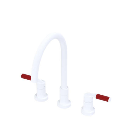 Rubinet Widespread Kitchen Set Matt White