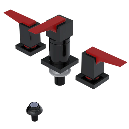 Rubinet Bidet Fitting with Spray, Diverter, and Vacuum Breaker (less drain) Black