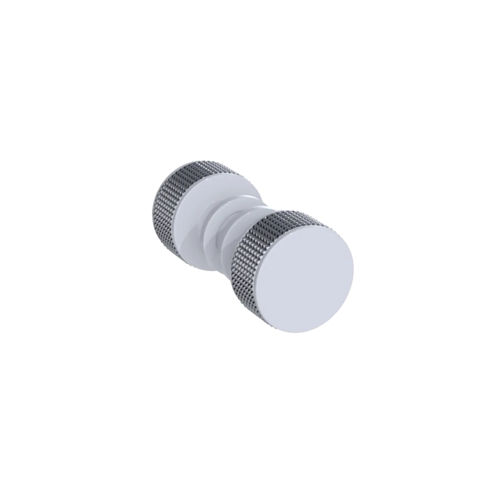 Rubinet Shower Door Knob (set) White