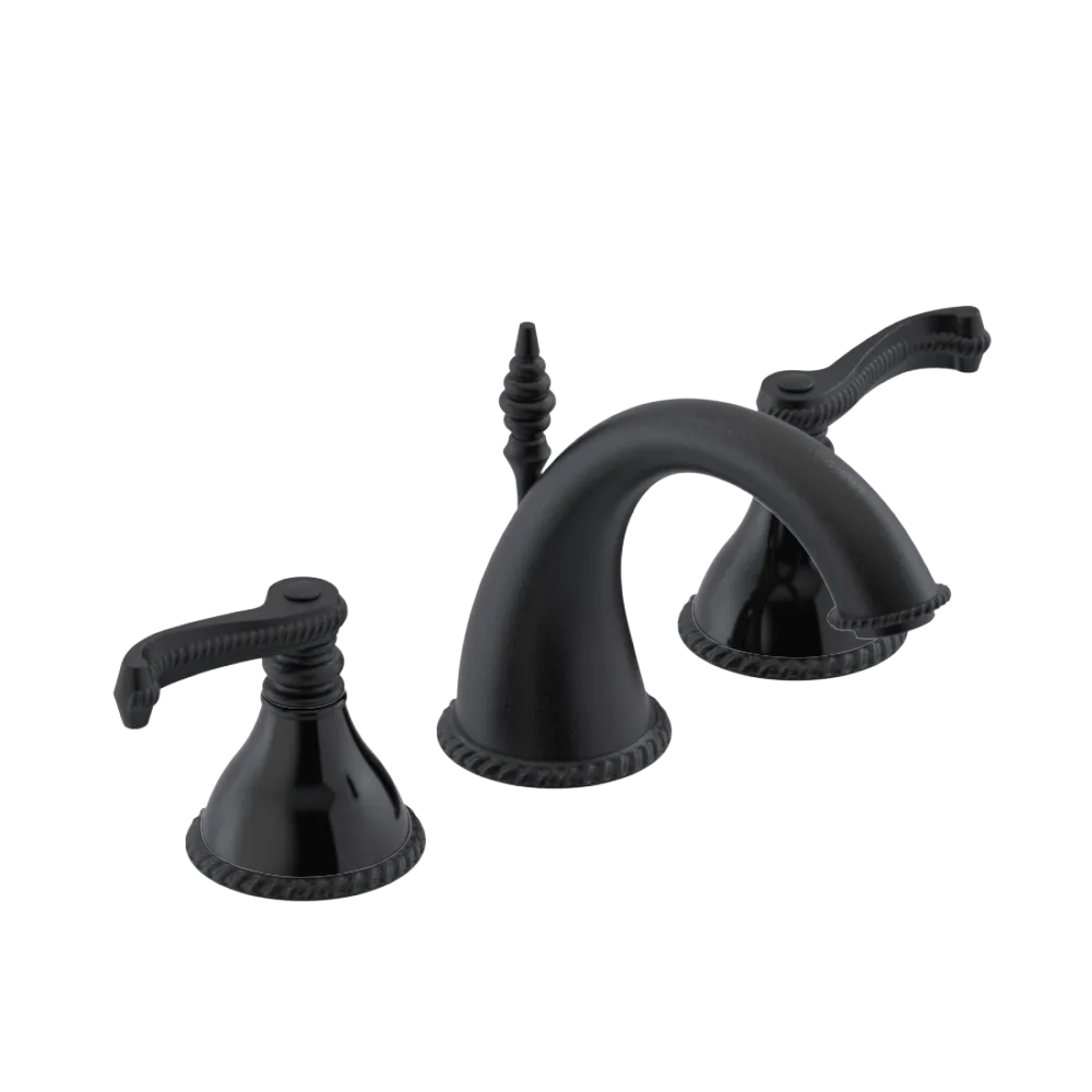 Rubinet Widespread Lav. Set. (less drain) Matt Black