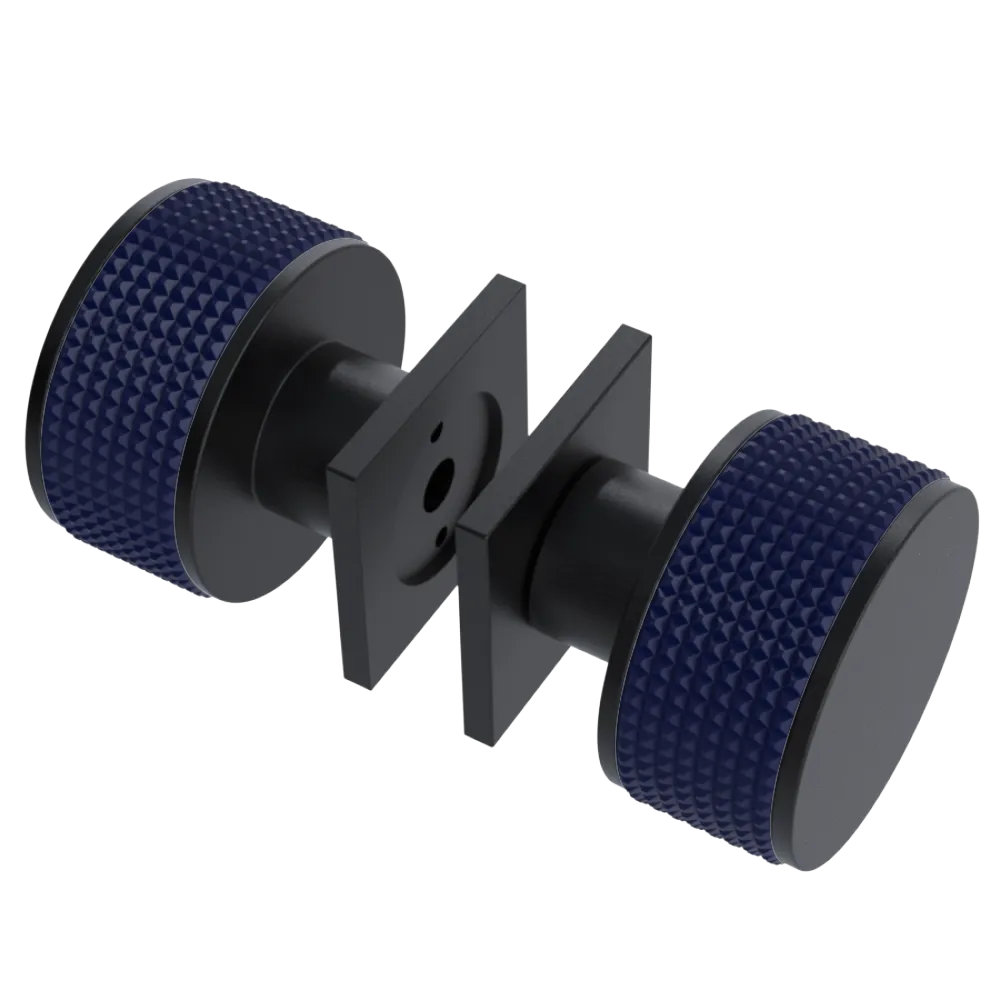 Rubinet Shower Door Knob (set) Matt Black