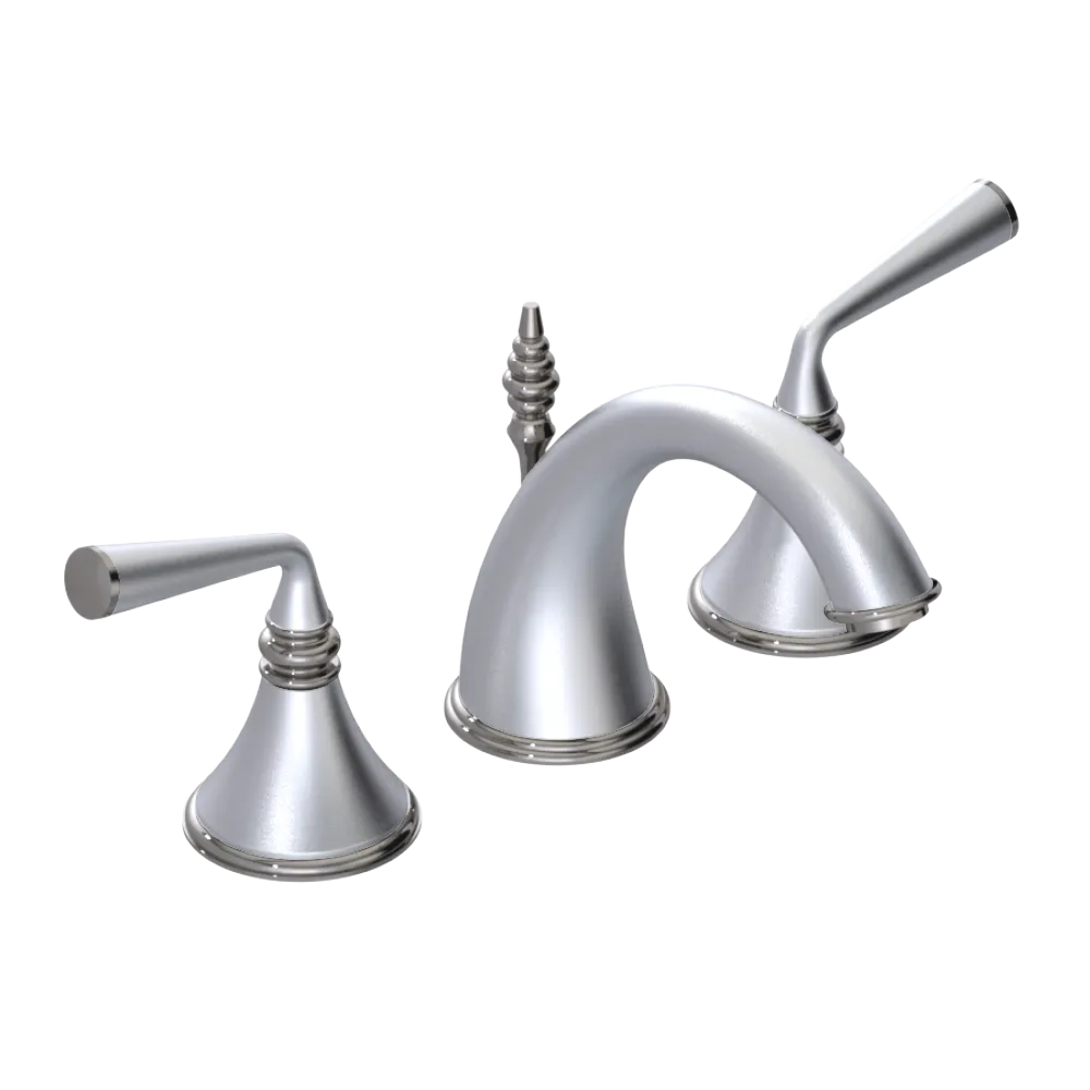 Rubinet Widespread Lav. Set. (less drain) Satin Chrome