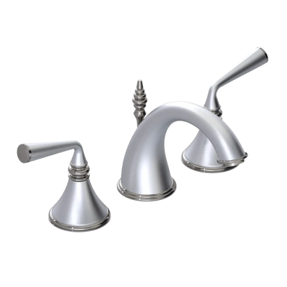 Rubinet Widespread Lav. Set. (less drain) Satin Chrome
