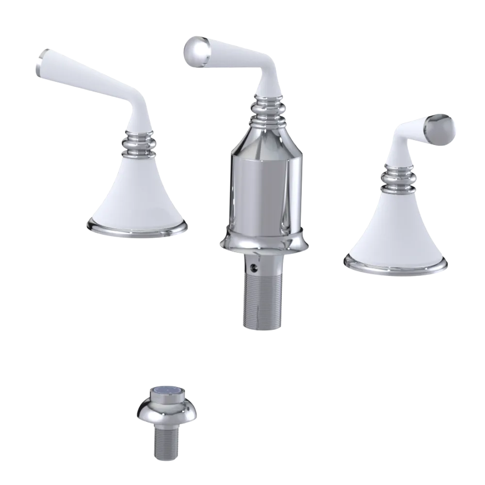 Rubinet Bidet Fitting with Spray, Diverter, and Vacum Breaker (Less Drain) Chrome