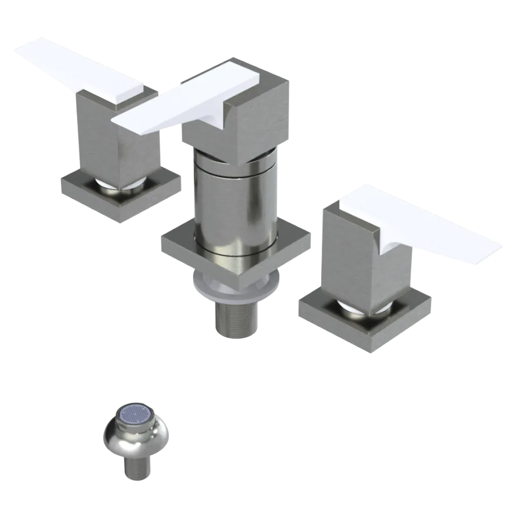 Rubinet Bidet Fitting with Spray, Diverter, and Vacuum Breaker (less drain) Satin Nickel
