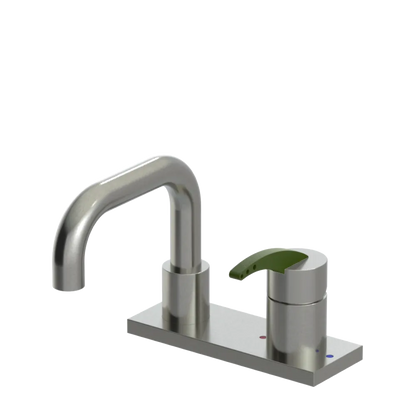 Rubinet 4" Centre Single Control Lav. Set. with Genesis spout (less drain) Satin Nickel