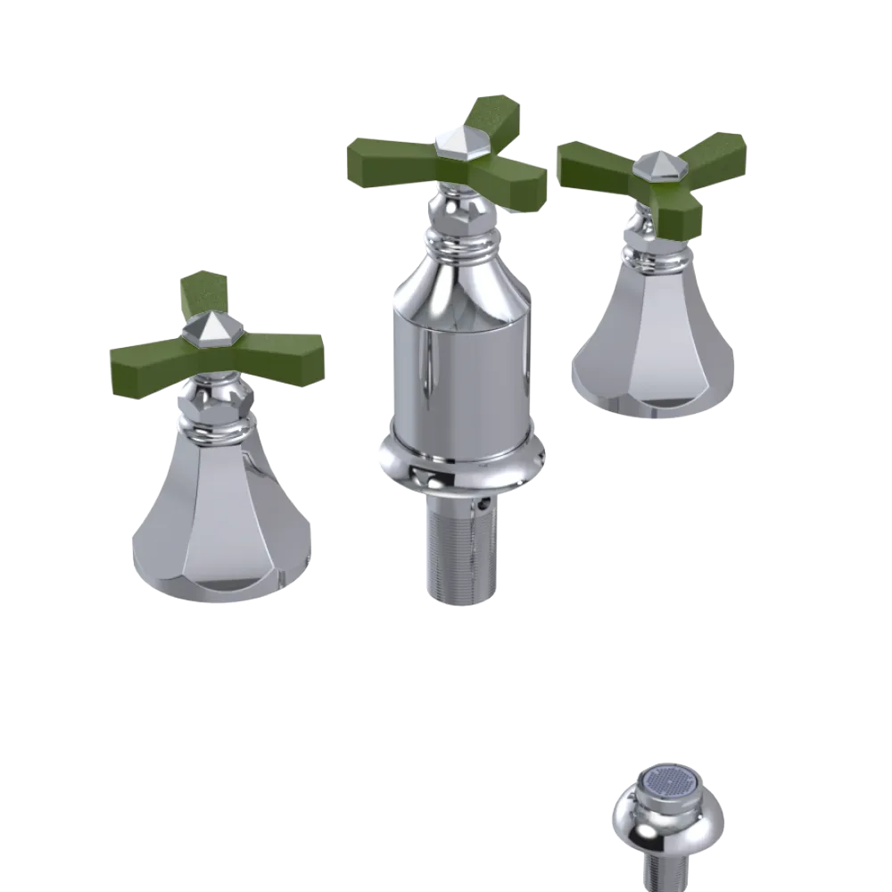 Rubinet Bidet Fitting with Spray, Diverter, and Vacum Breaker (Less Drain) Chrome