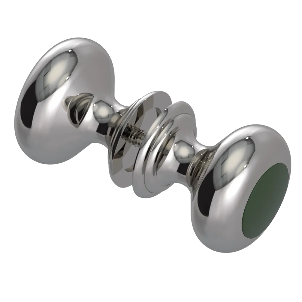Rubinet Shower Door Knob (set) Polished Nickel