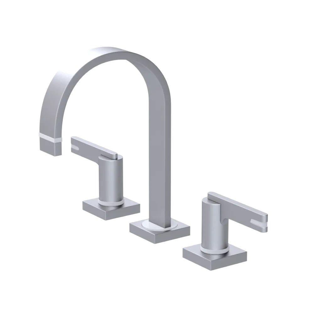 Rubinet Widespread Lav. Set. (less drain) Satin Chrome