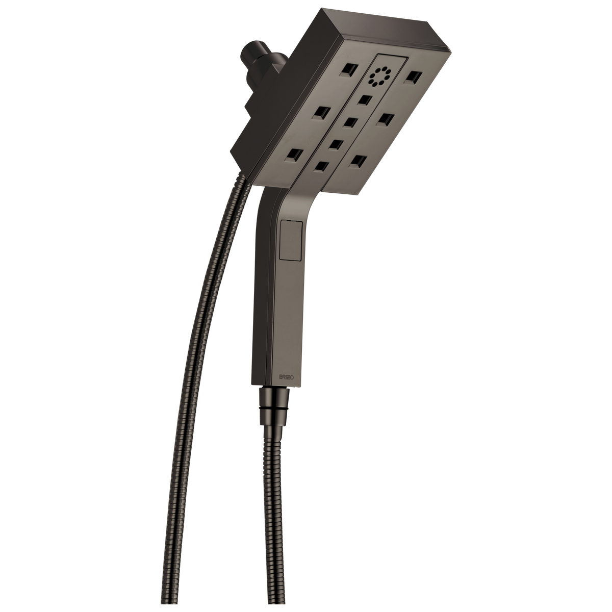 Essential Shower Series Linear Square H2Okinetic Multi-Function Hydrati 2|1 Shower - Brilliance® Black Onyx