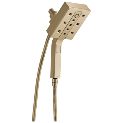 Essential Shower Series Linear Square H2Okinetic Multi-Function Hydrati 2|1 Shower - Brilliance® Luxe Gold®