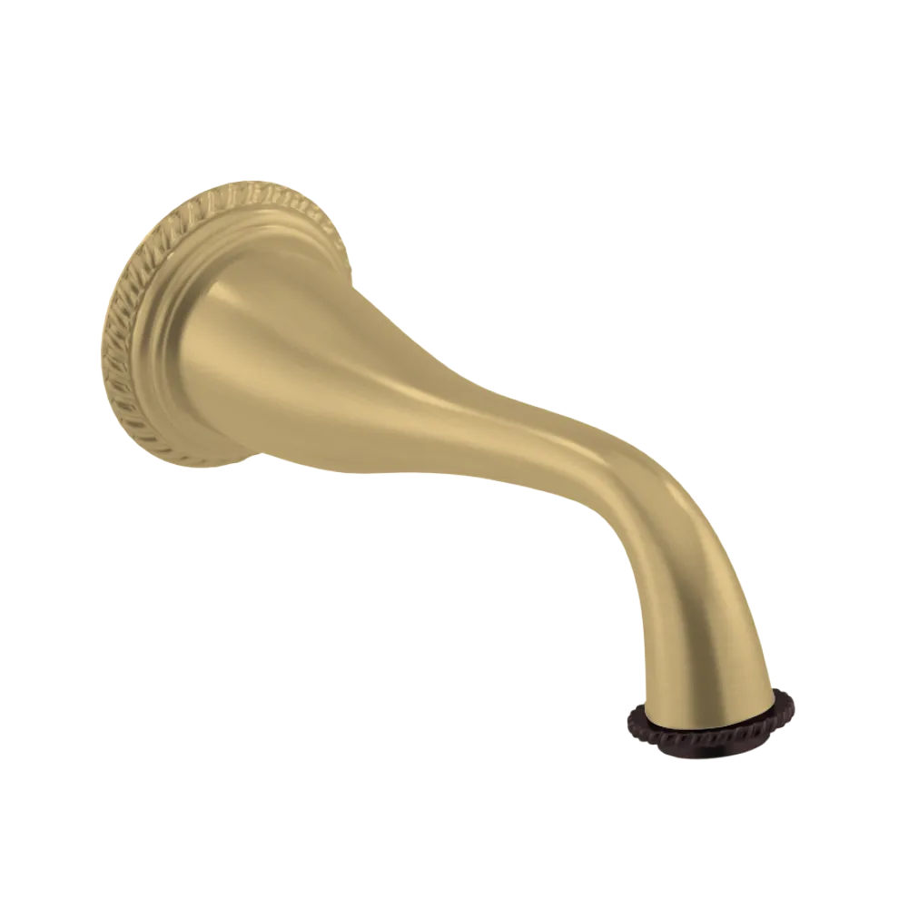 Rubinet Tub Filler Spout Wall Mount Satin Gold