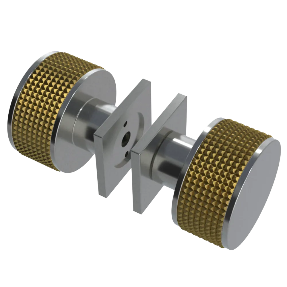 Rubinet Shower Door Knob (set) Satin Nickel