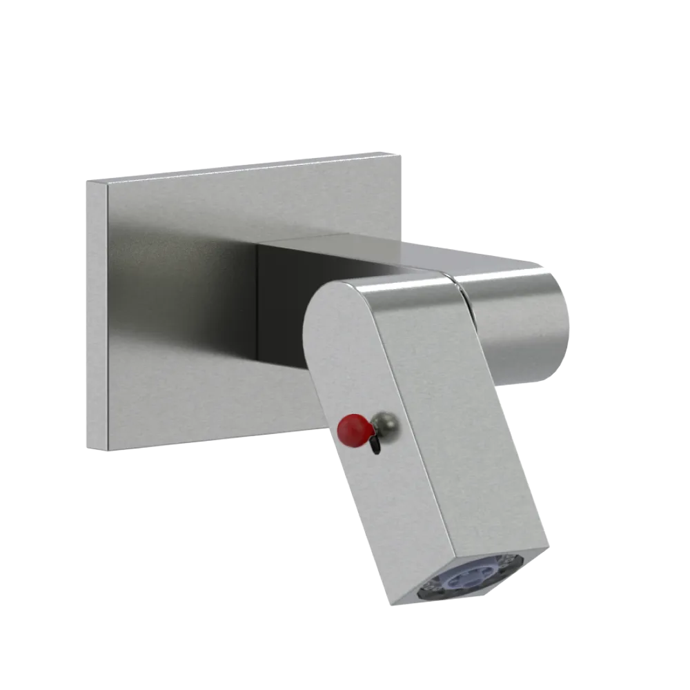 Rubinet Wall Mount Bidet & Foot Rinse with Dual Function Spray Satin Nickel