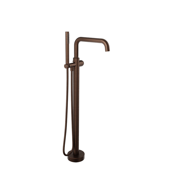 Baril Floor-mounted tub filler with hand shower (without handle)