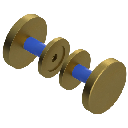 Rubinet Shower Door Knob (set) Antique Brass Matt