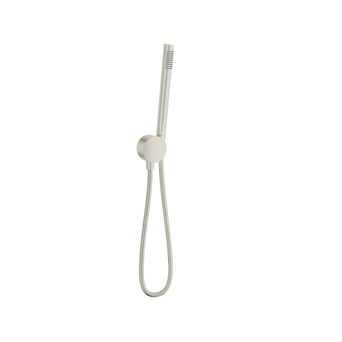 Baril 1-spray anti-limestone hand shower on wall-mounted supply elbow