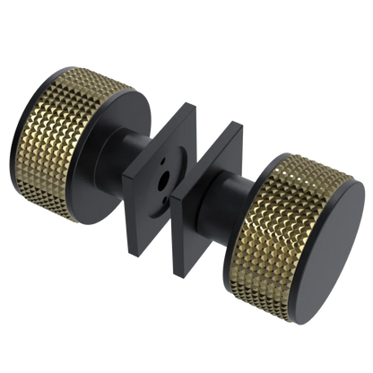 Rubinet Shower Door Knob (set) Matt Black