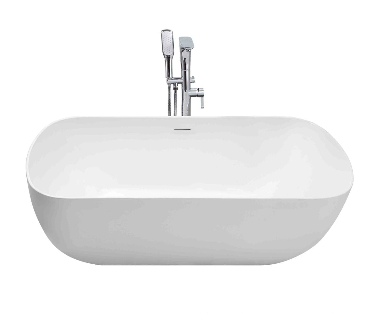 Marina Matte White 67" x 32" Freestanding Bathtub - FBM6732