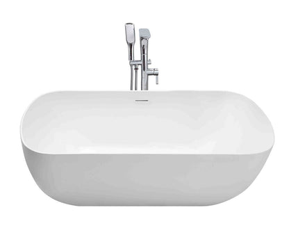 Marina Matte White 67" x 32" Freestanding Bathtub - FBM6732