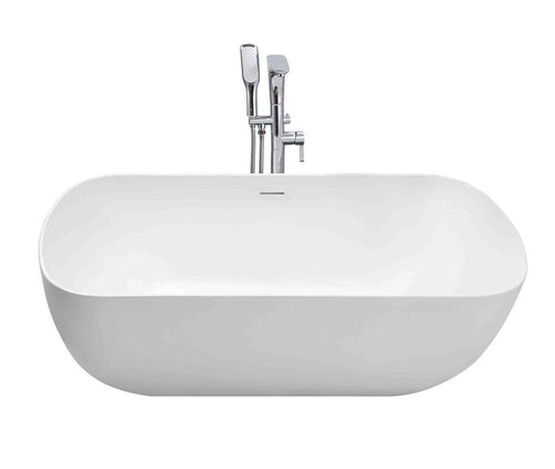 Marina Matte White 67" x 32" Freestanding Bathtub - FBM6732
