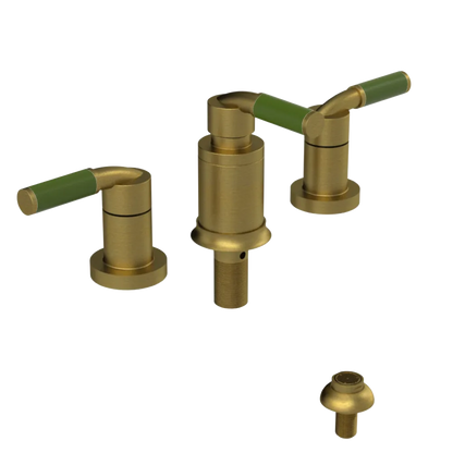 Rubinet Bidet Fitting with Spray, Diverter, and Vacuum Breaker (less drain) Antique Brass Matt