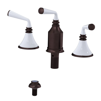 Rubinet Bidet Fitting with Spray, Diverter, and Vacum Breaker (Less Drain) Tuscan Brass