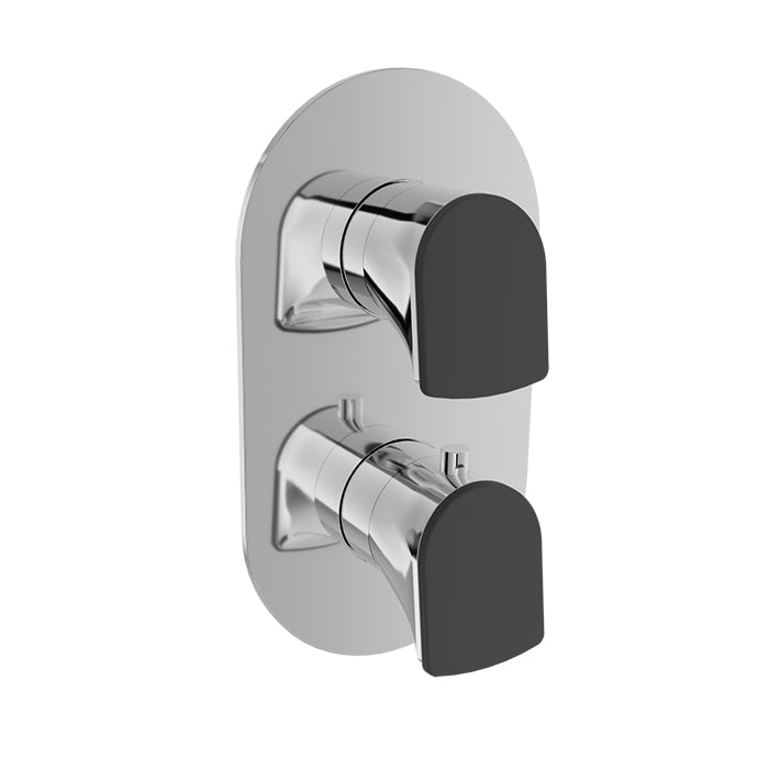 Baril Complete thermostatic pressure balanced shower valve with 1-way diverter