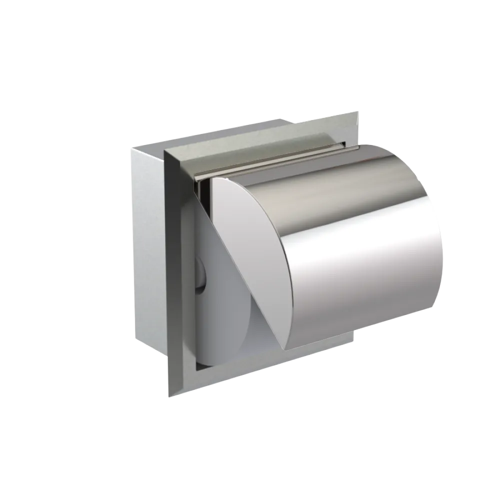 Rubinet RECESSED TOILET PAPER HOLDER Satin Nickel