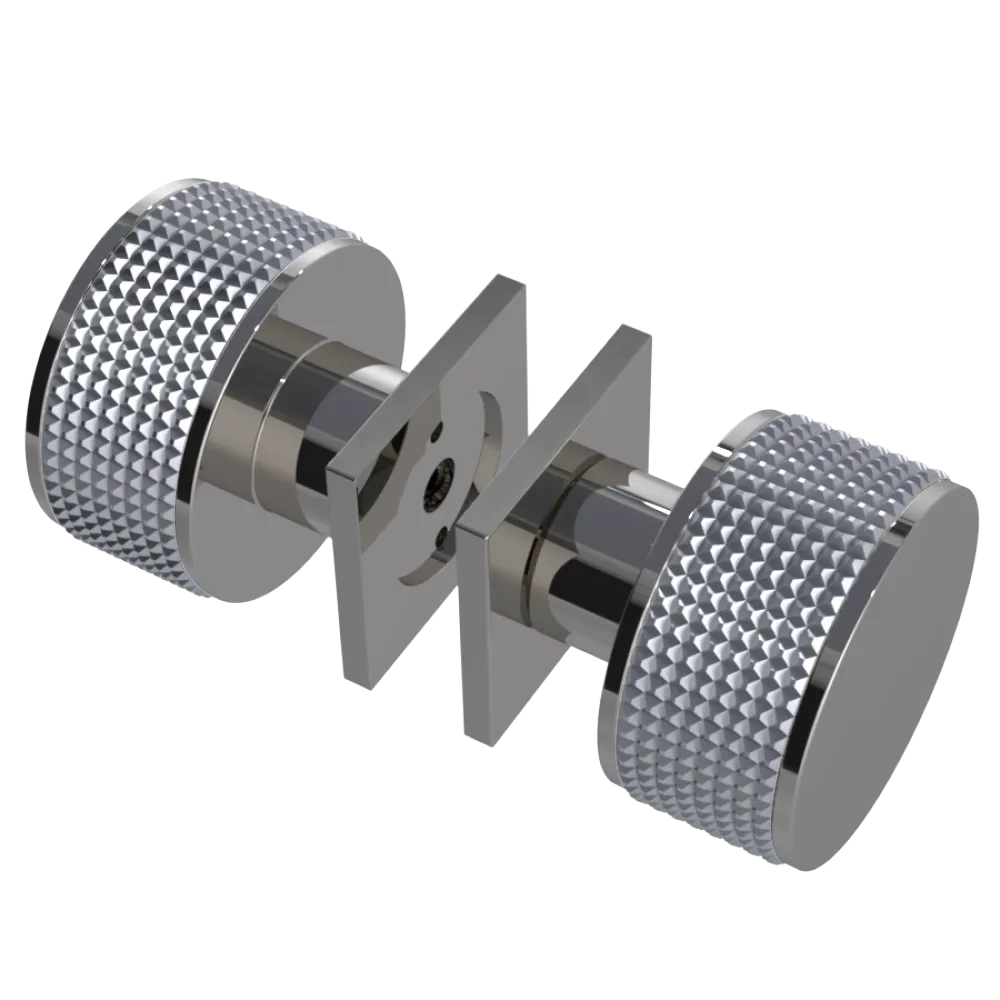 Rubinet Shower Door Knob (set) Polished Nickel