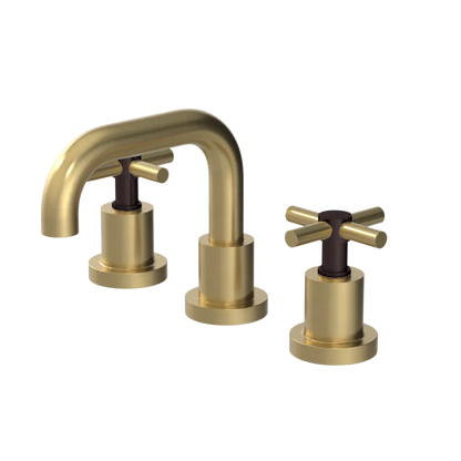 Rubinet Widespread Lav. Set. (less drain) Satin Brass